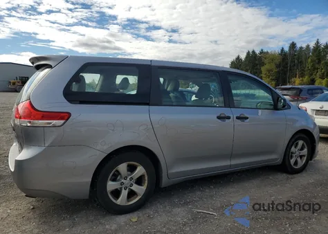 2011 Toyota Sienna из США, поврежденный, VIN 5TDZK3DC5BS042171